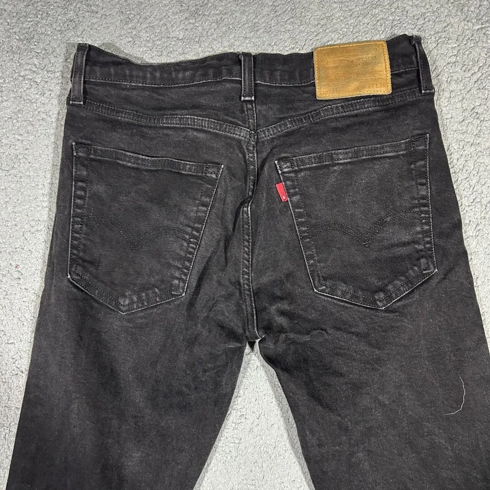 Levi's 512 Jeans Mens 31x30 Black Slim Fit Stretch Preowned #3282